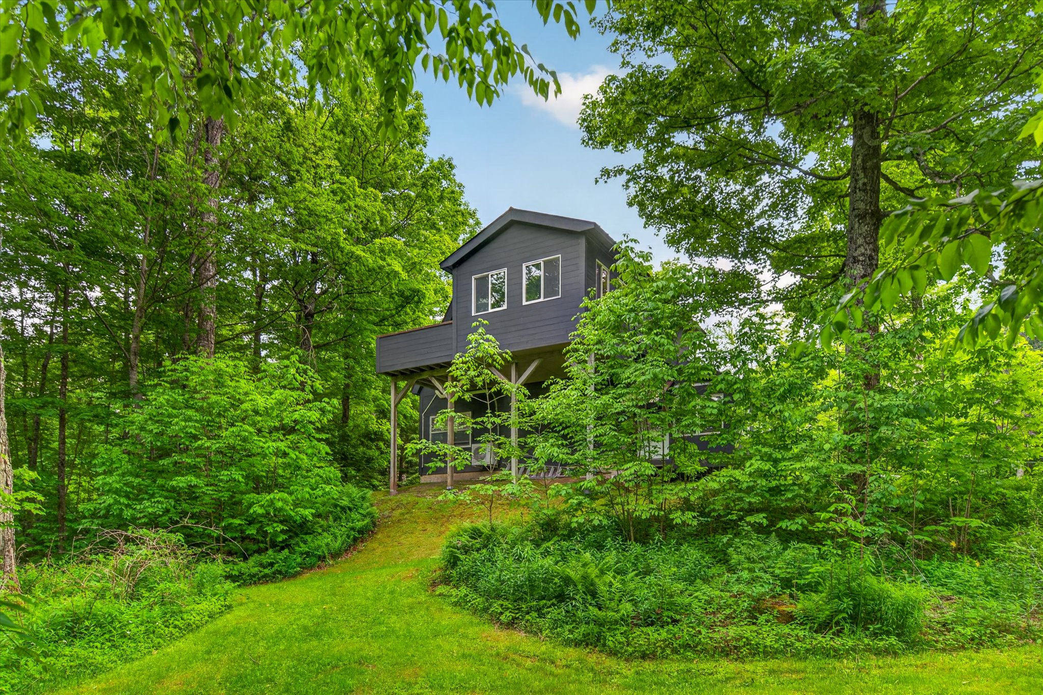 Slippery Slope Chalet rear view with deck — Killington Vermont