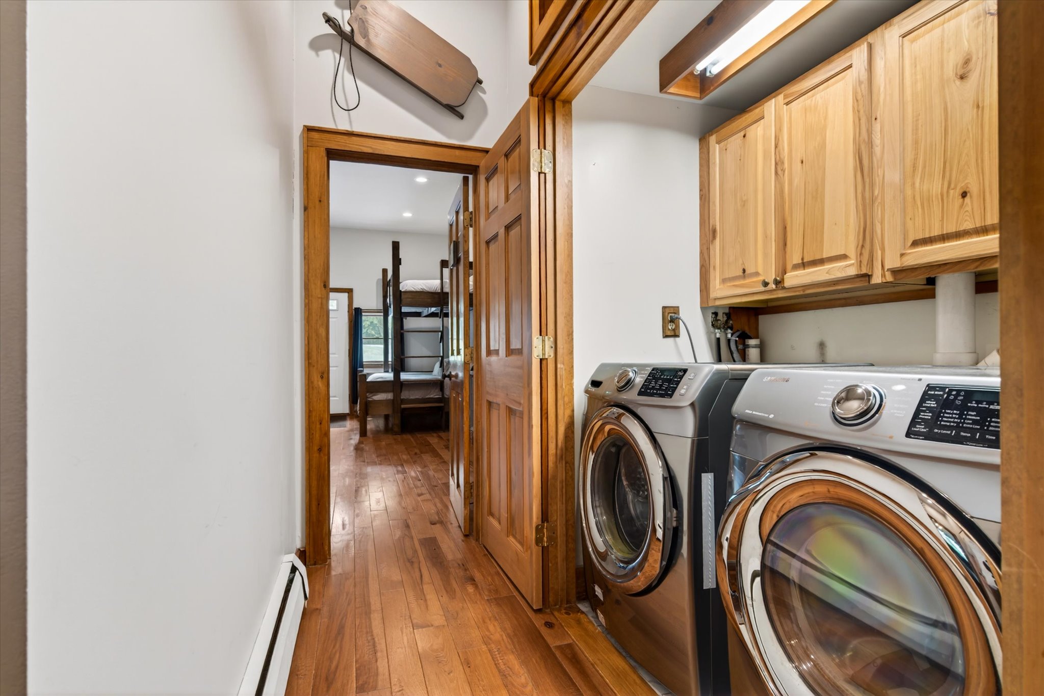 Laundry room with full size washer and dryer — Slippery Slope Chalet